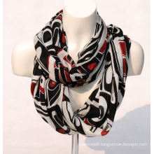 Women′s Bamboo Printing Spring Autumn Summer Woven Beach Cover Shawl Snood Loop Scarf (SW123)